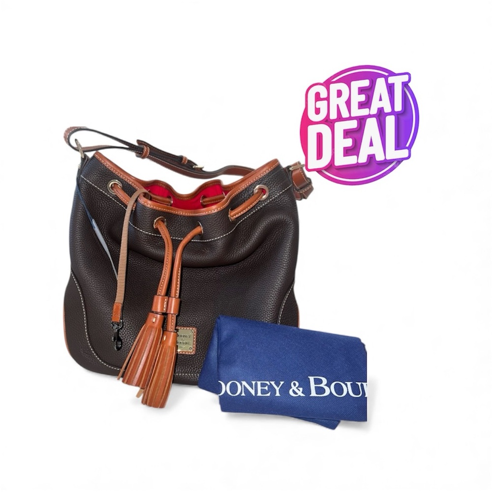 🔥 NWT Dooney & Bourke Bag | NWT Red and Tan Leather Tote - Picture 3 of 12